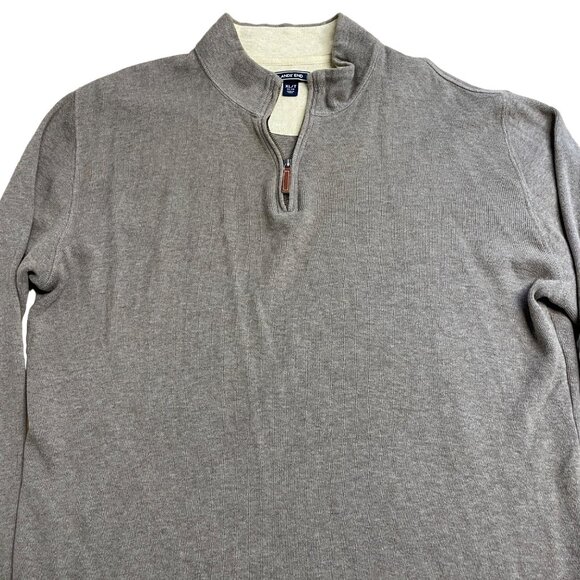 LANDS' END SWEATER 1/4 ZIP MENS XL TALL PULLOVER LONG SLEEVE CASUAL 100% COTTON - Picture 3 of 10